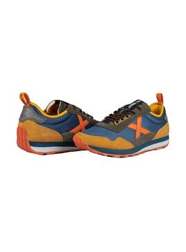 Zapatilla Hombre Munich UM74 Azul Naranja Mosta