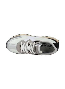 Zapatilla Mujer Munich Soku 16 Blanca Negra Plata