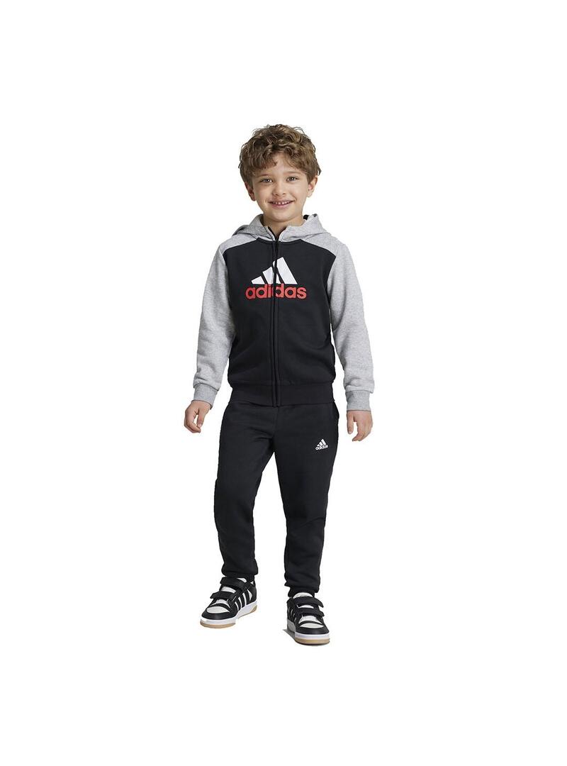 Chandál Niño adidas Fleece Negro/Gris