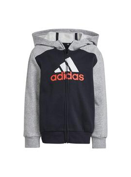 Chandál Niño adidas Fleece Negro/Gris