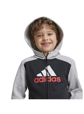 Chandál Niño adidas Fleece Negro/Gris