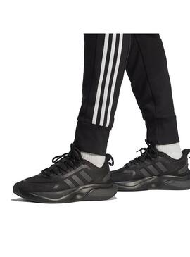 Pantalón Hombre Adidas 3S FT TC Negro Blanco