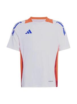 Camiseta Niño/a adidas Tiro Blanca Naranja