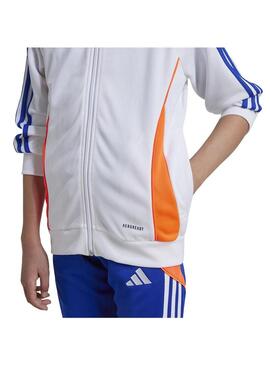 Sudadera Niño/a adidas Tiro Blanca Naranja