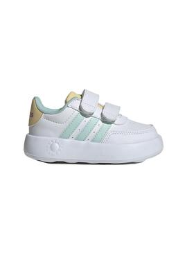 Zapatilla Niño/a adidas Breaknet Blanco Verde