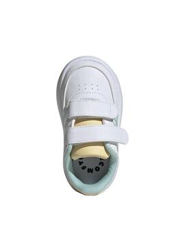 Zapatilla Niño/a adidas Breaknet Blanco Verde