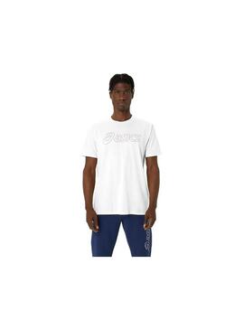 Camiseta Hombre Asics Logo SS  Blanca