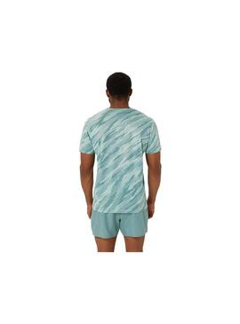 Camiseta Hombre Asics Core All Over PrintTop Verde