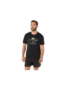 Camiseta Hombre Asics Fujitrail Logo SS Negro