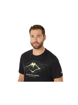 Camiseta Hombre Asics Fujitrail Logo SS Negro