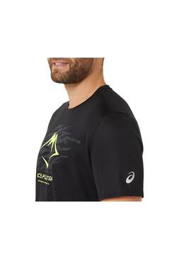 Camiseta Hombre Asics Fujitrail Logo SS Negro