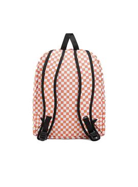 Mochila Unisex Vans Old Skool Cuadros Naranja