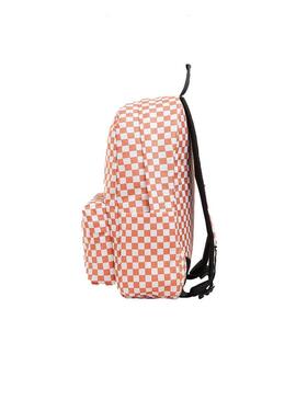 Mochila Unisex Vans Old Skool Cuadros Naranja