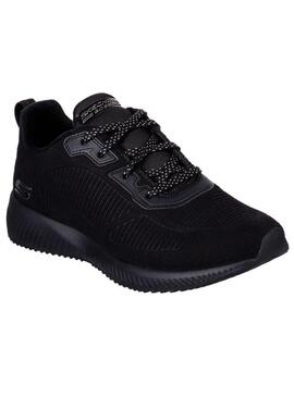 Zapatilla Mujer Skechers Bobs Squads Negro