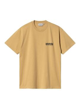 Camiseta Hombre Carhartt WIP Stamp Marron Claro