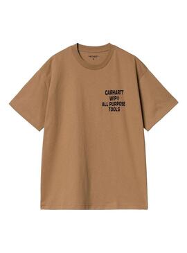 Camiseta Hombre Carhartt WIP Cross Screw Marron