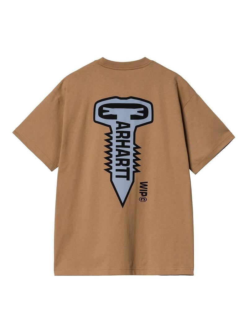 Camiseta Hombre Carhartt WIP Cross Screw Marron