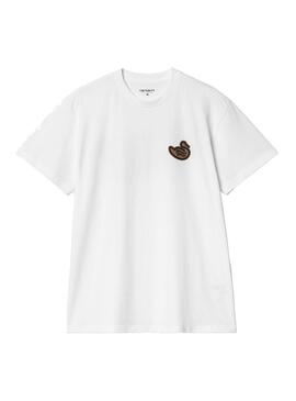 Camiseta Hombre Carhartt WIP Brown Duck Blanca