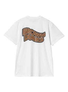 Camiseta Hombre Carhartt WIP Brown Duck Blanca