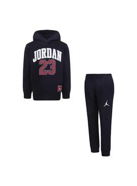 Chandal Niño Jordan Fleece Set Negro