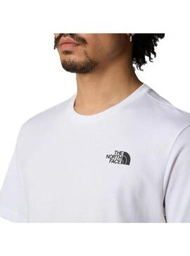 Camiseta Hombre The North Face Vertical Blanca Negra