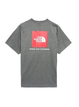 Camiseta Hombre The North Face Red Box Gris