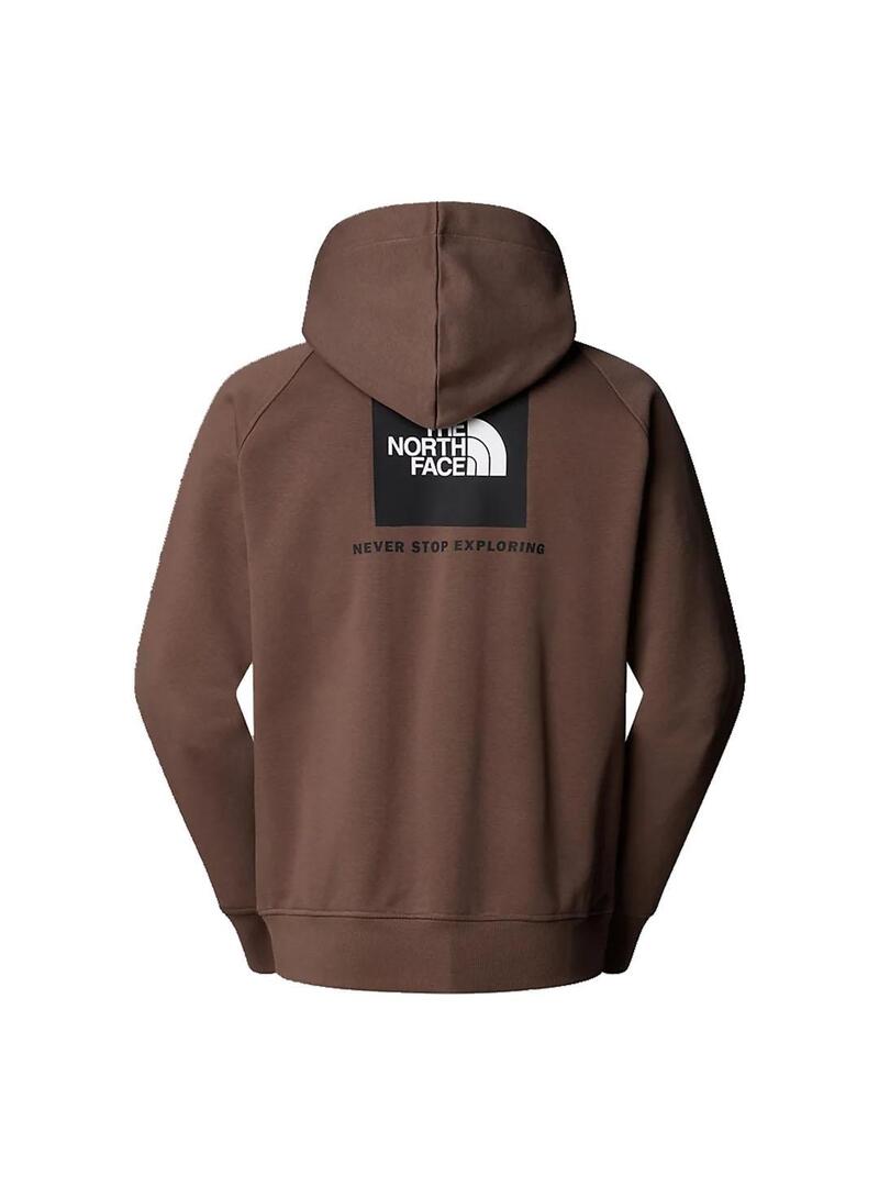 Sudadera Hombre The North Face Raglán Redbox Marrón