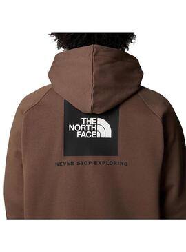 Sudadera Hombre The North Face Raglán Redbox Marrón