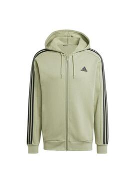 Sudadera Hombre Adidas 3S Fl Verde