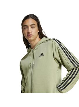 Sudadera Hombre Adidas 3S Fl Verde