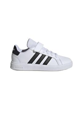 Zapatilla Niño/a adidas Grand Court Blanca Negra