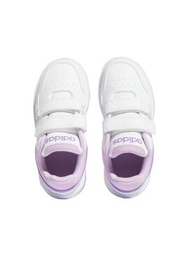 Zapatilla Niña/o adidas Hoops Blanca Lila