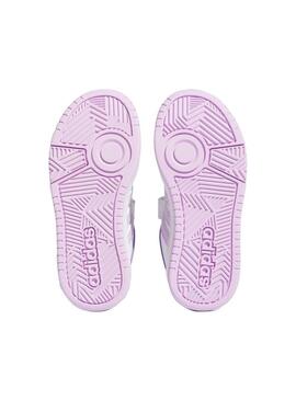 Zapatilla Niña/o adidas Hoops Blanca Lila