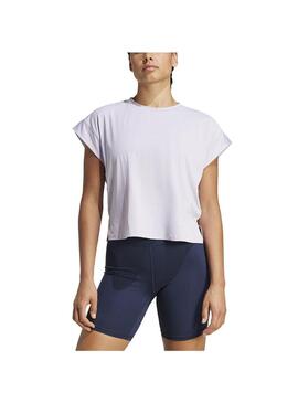 Camiseta Mujer adidas Studio Yoga Lila