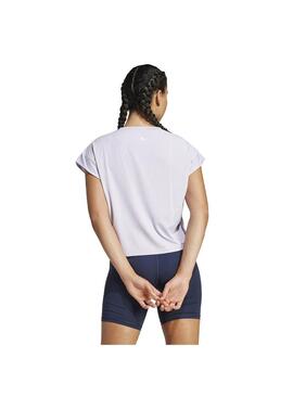 Camiseta Mujer adidas Studio Yoga Lila