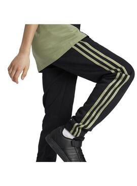 Pantalon Niño/a adidas 3S Fl Negro Verde