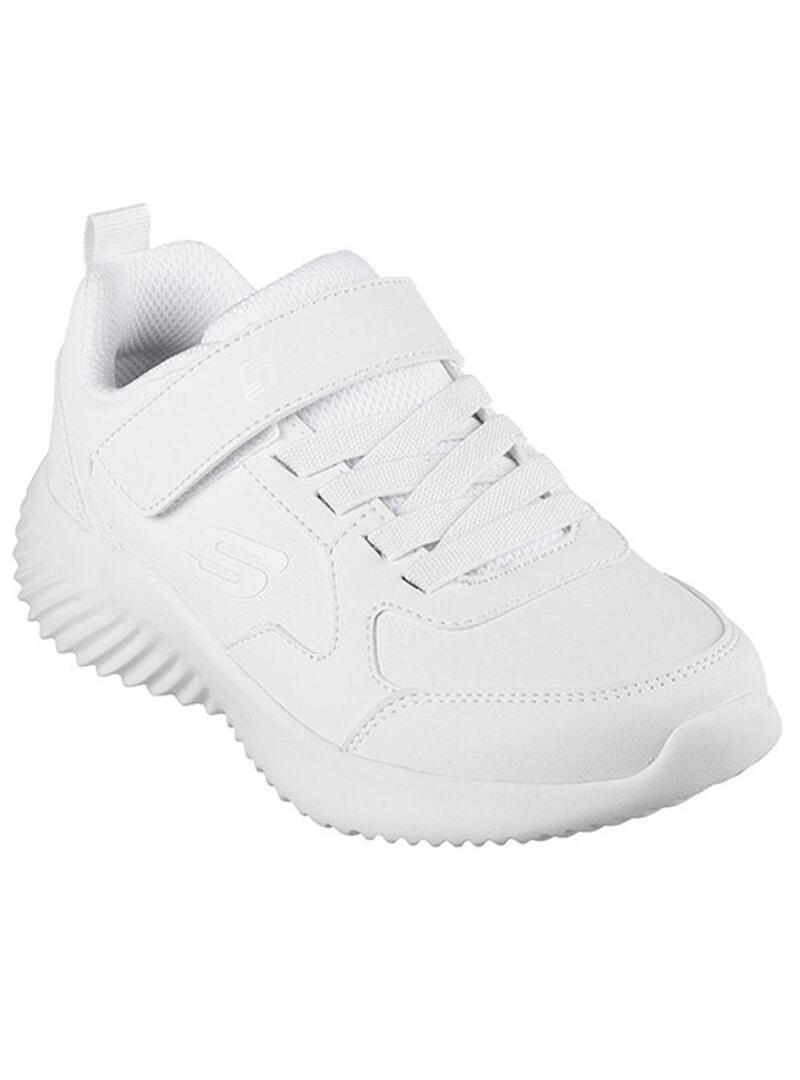 Zapatilla Skechers niño Bounder blanca