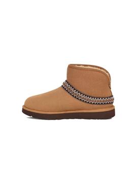 Bota Mujer Ugg Classic Mini Crescen Chestnut