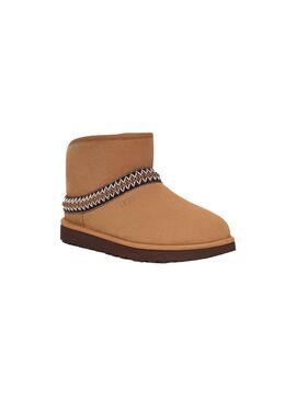 Bota Mujer Ugg Classic Mini Crescen Chestnut