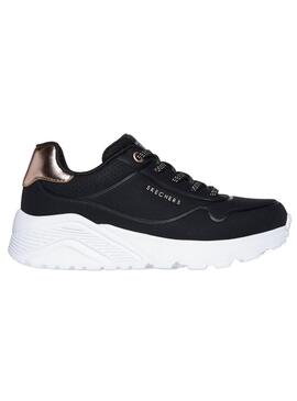 Zapatilla Niña Skechers Uno lite Negro