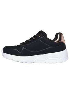 Zapatilla Niña Skechers Uno lite Negro