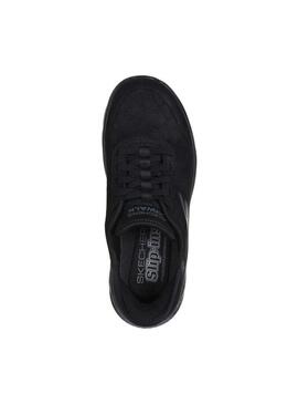 Zapatilla Mujer Skechers Go Walk Negra piel