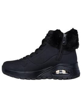 Bota Skechers Mujer Uno Rugged negro