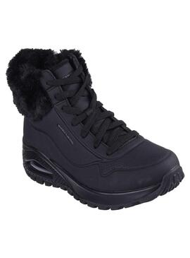 Bota Skechers Mujer Uno Rugged negro