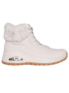 Bota Mujer Skechers Uno Rugged Blanco