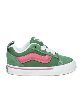 Zapatilla Baby Vans Knu Skool Verde Fucsia