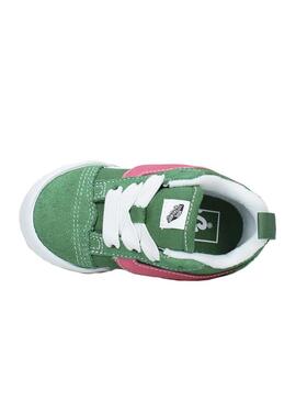 Zapatilla Baby Vans Knu Skool Verde Fucsia