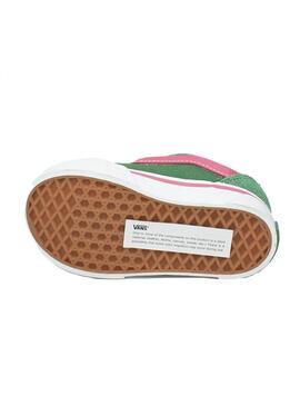 Zapatilla Baby Vans Knu Skool Verde Fucsia