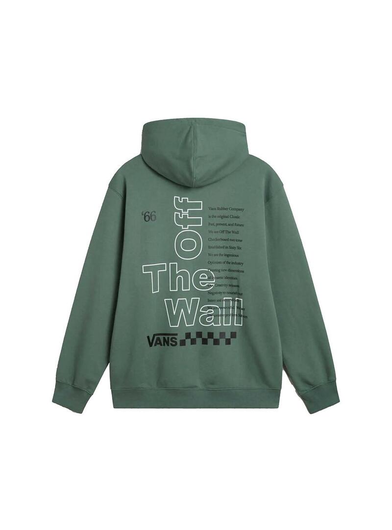 Sudadera Hombre Vans Posted Verde