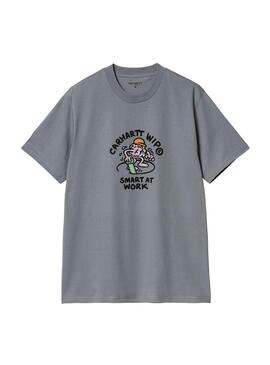 Camiseta Hombre Carhartt WIP Smart Gris